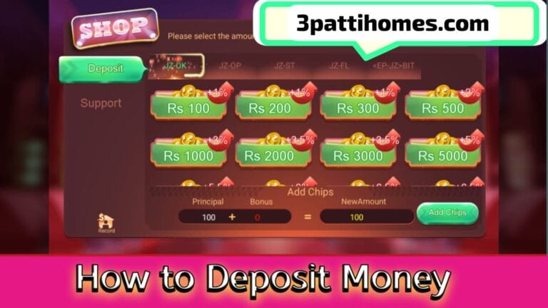 deposite image of 3 patti no1 game