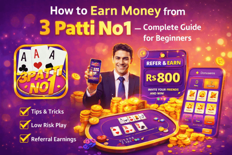 How to Earn Money from 3 Patti No1 – Complete Guide for Beginners (2026)