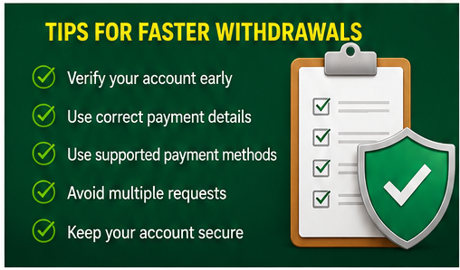 tips for faster withdrawals image