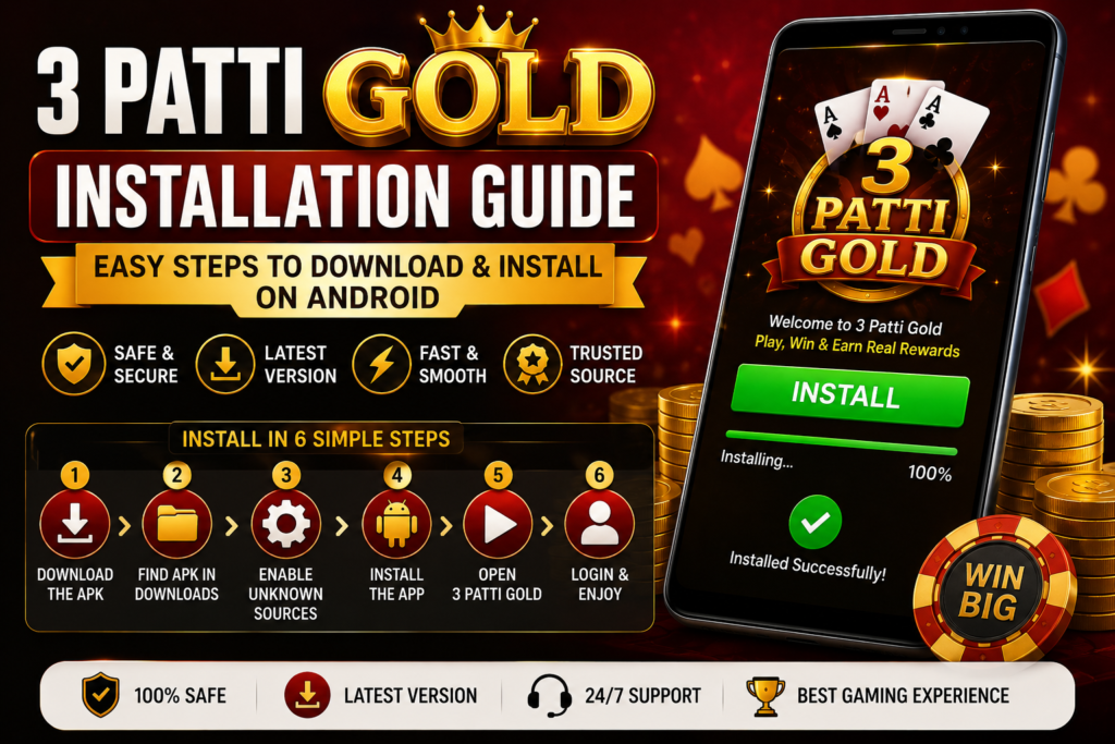 3 Patti Gold Installation Guide
