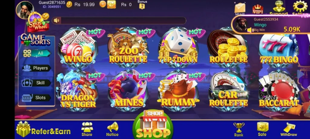 3 card mega spin games image